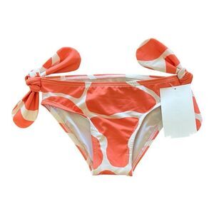 Mon Coeur Orange Giraffe Print Bow Bikini Bottom 2T Toddler